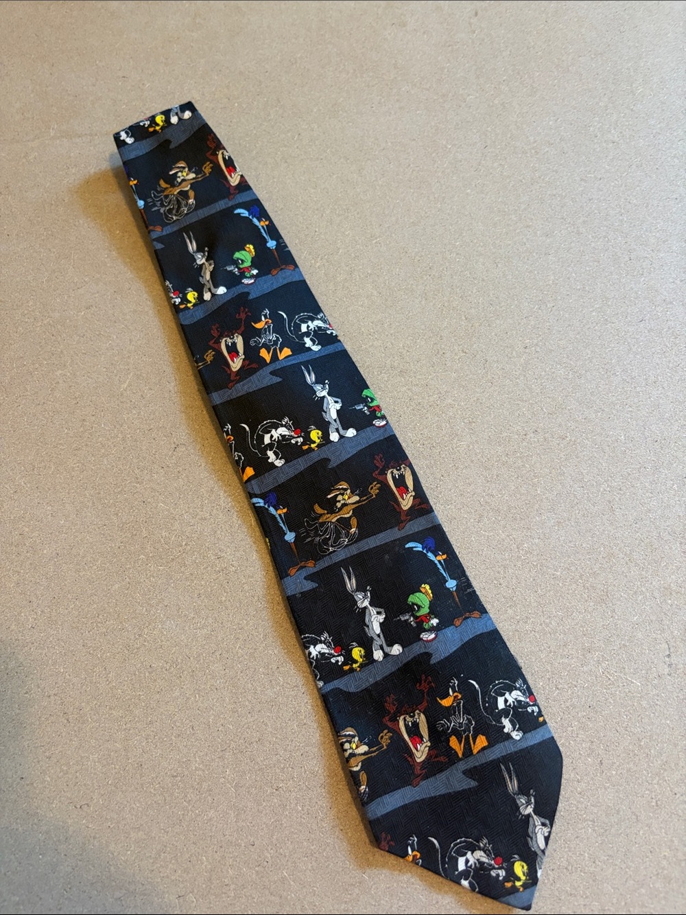 Warner Bros. Black Novelty Looney Tunes Character Tie